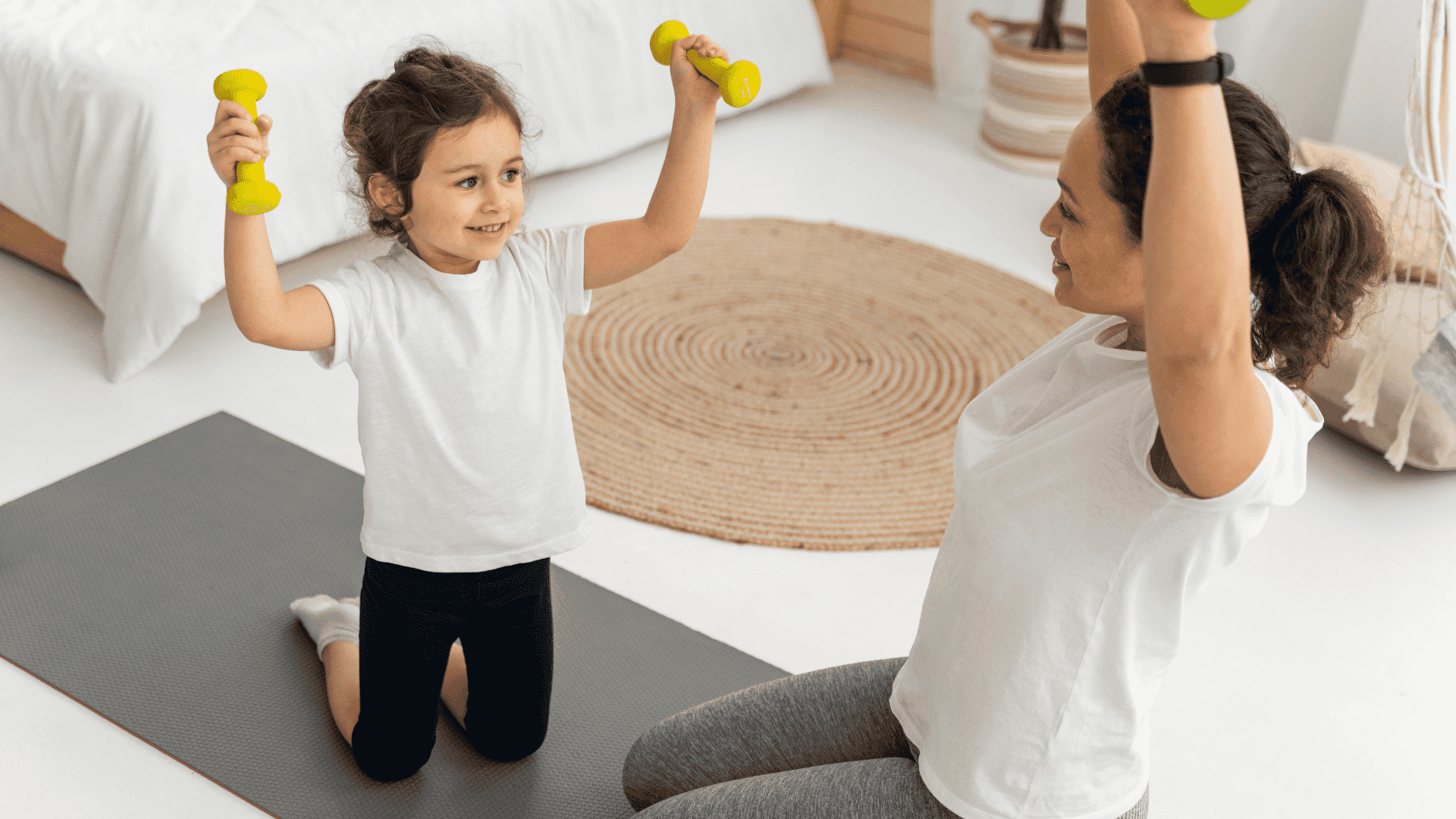 exercises with kids inside your condo